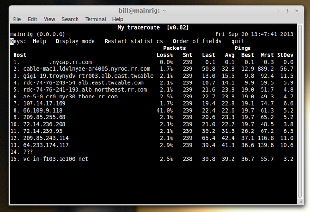 Image for Traceroute packet loss
