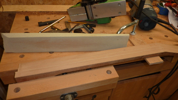 Image for Truing up the fretboard & headstock surfaces. 