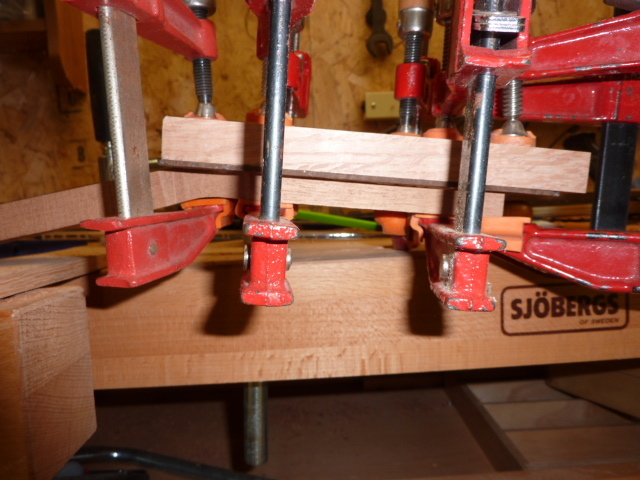 Image for Gluing a rosewood headstock veneer. 