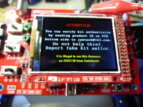 Image for Booting the real JYE Tech DSO138 board.